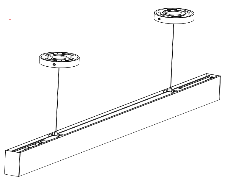 The linkable linear pendant up and down light 2ft 4ft 8ft combination with different shape 120-277V 0-10V dimming ETL and DLC listed emergency and sensor control ready