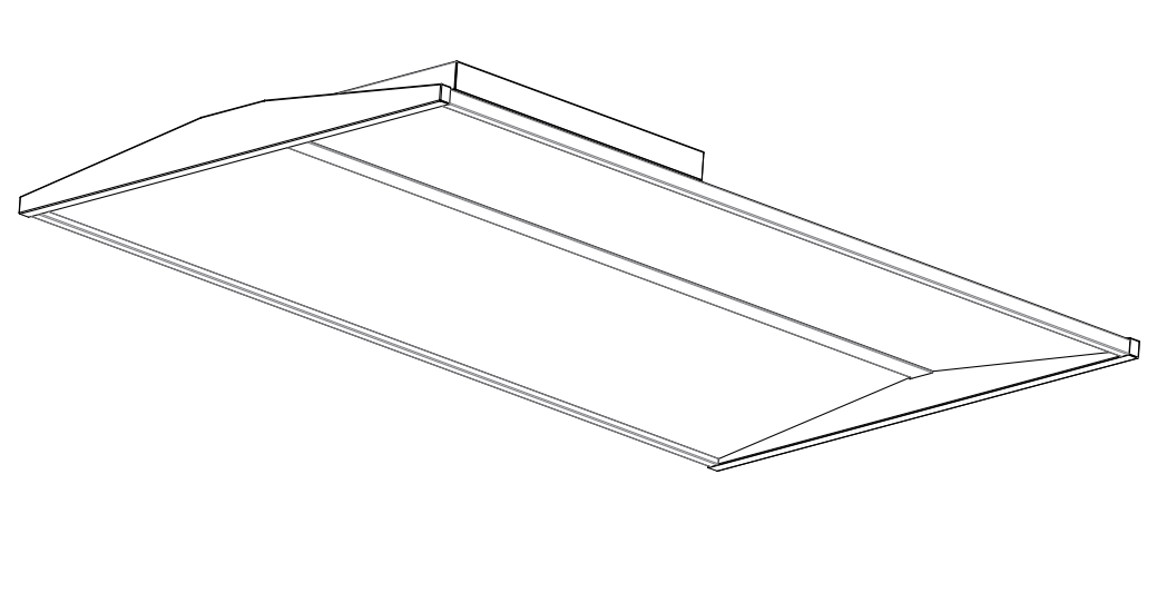 LED backlit architectural model troffer 2x2 2x4 1x4 up to 6000 lumen ETL listed 120-277V 0-10V dimming emergency sensor control ready