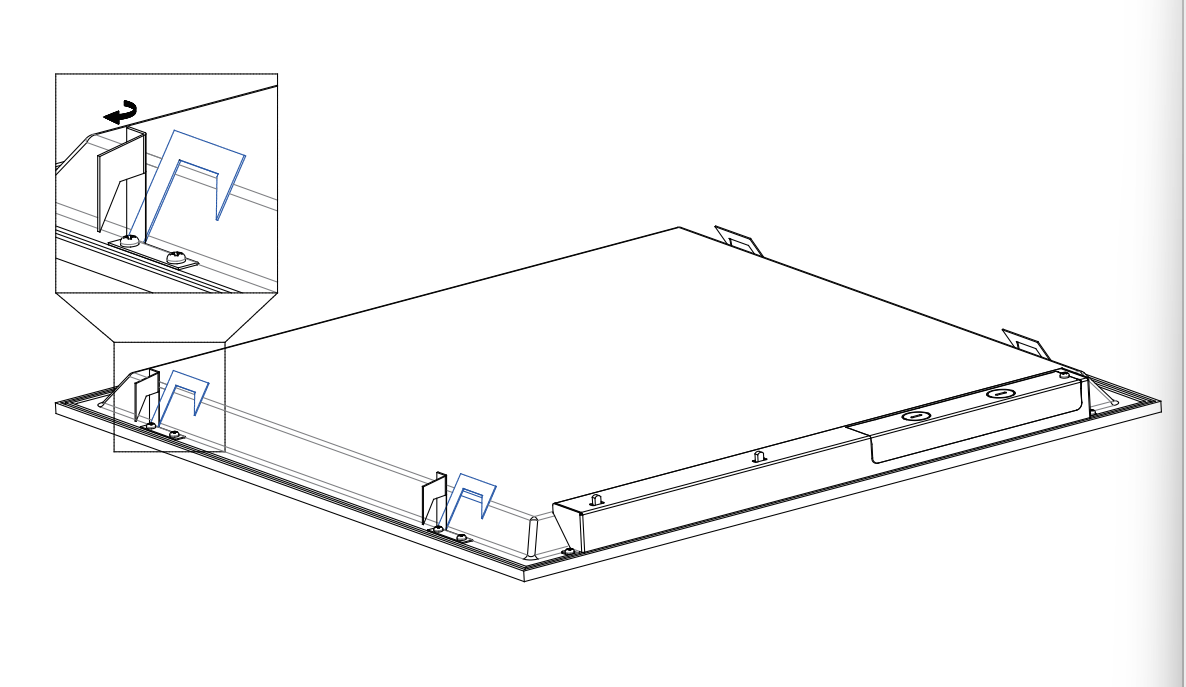 LED Flat Panel Light backlit Surface Mount wattage selectable CCT selectable 120-277V 0-10V dimming