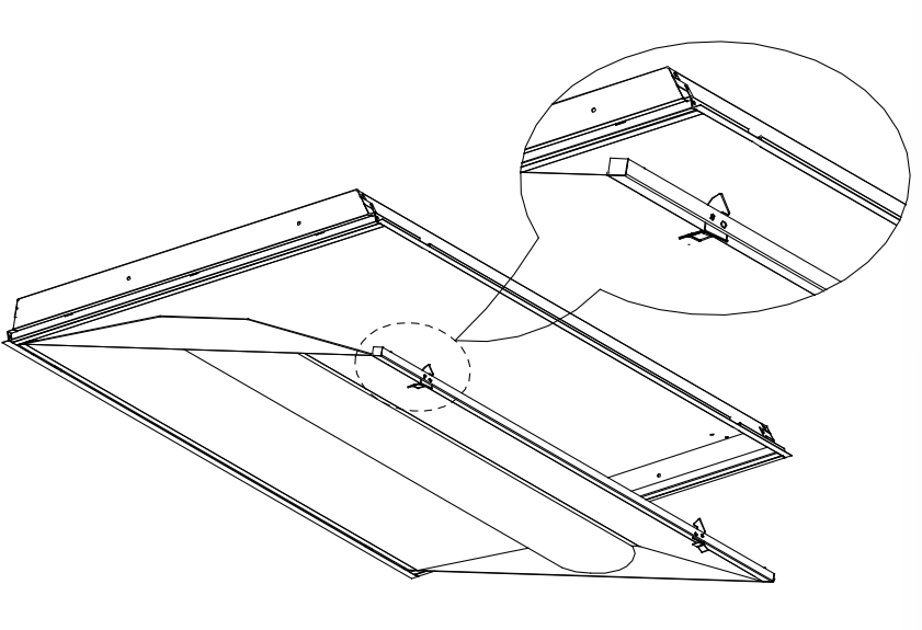 LED Troffer retrofit kits upgrading fluorescent lighting fixture 2x2 2x4 CCT and Wattage selectable 3000-5000K 120-277V 0-10V dimming ETL and DLC listed emergency and sensor control ready