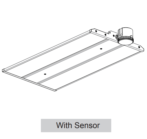 Linear High bay 80W 140W 165W 225W or 325W (10800 lumen-43875 lumen) Wattages & Color Selectable 4000K-5000K Universal Voltage 120 277V 0-10V dimming Bluetooth sensor emergency back up